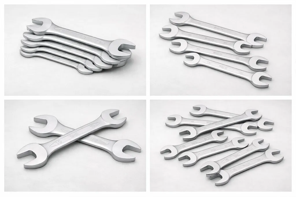 Двусторонний рожковый гаечный ключ с пескоструйной обработкой