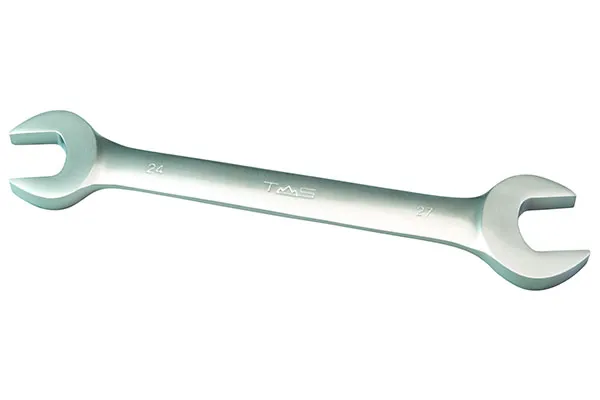 Двусторонний рожковый гаечный ключ с матовой отделкой