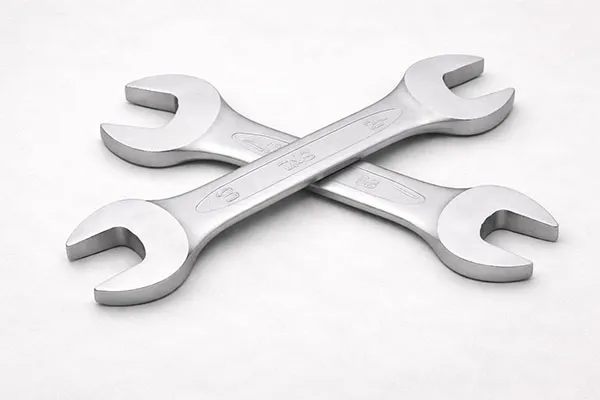 Двусторонний рожковый гаечный ключ с пескоструйной обработкой