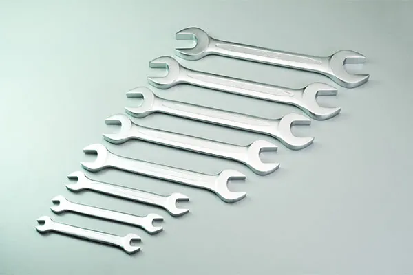 Двусторонний рожковый гаечный ключ с пескоструйной обработкой