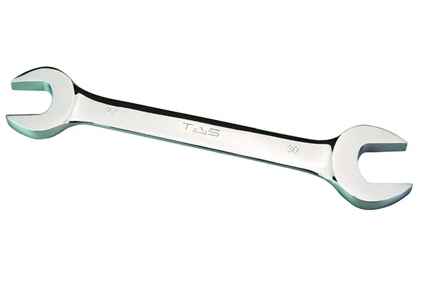 Двусторонний рожковый гаечный ключ с зеркальной полировкой